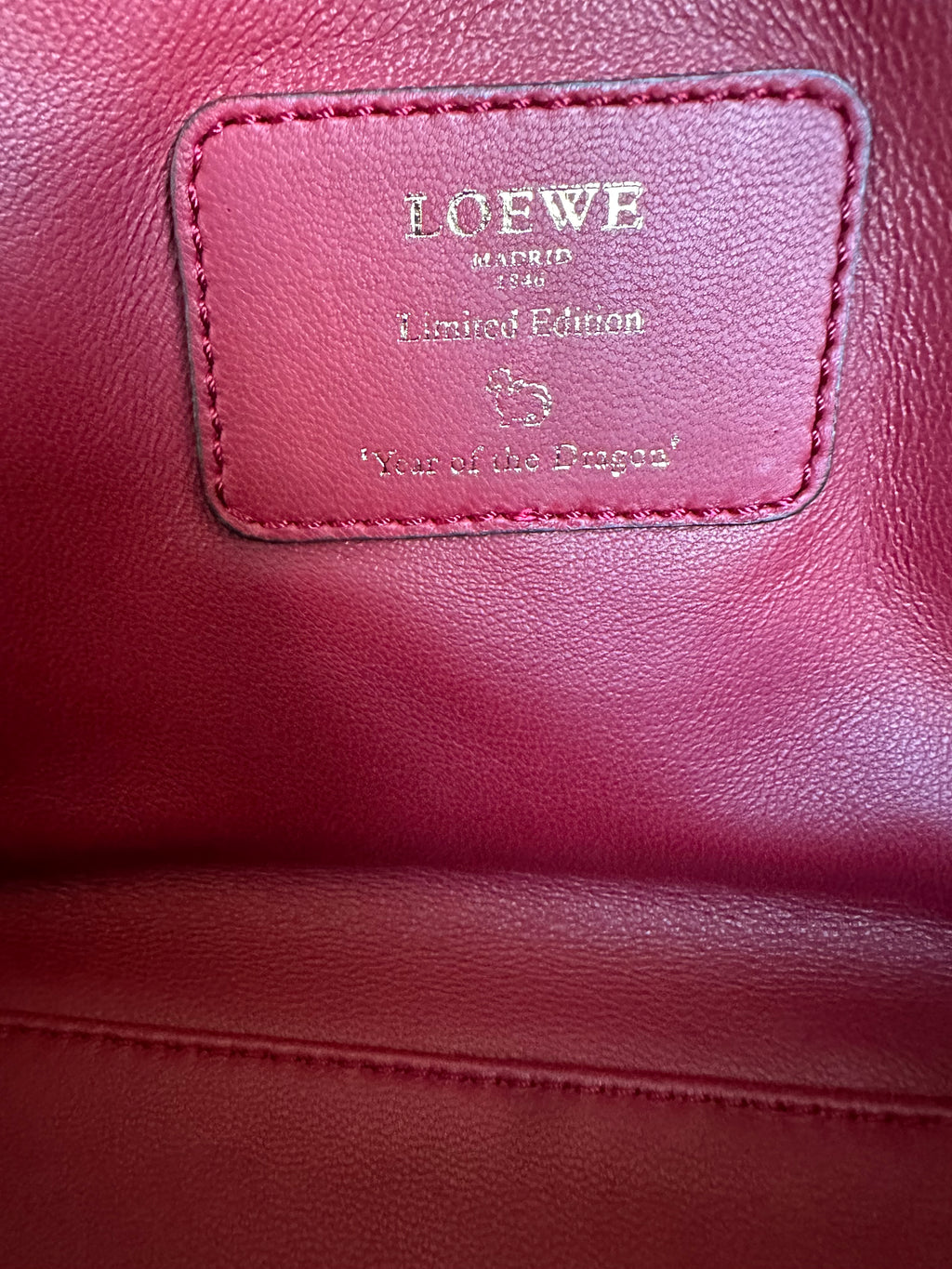 Loewe Limited Edition Amazona Year of the Dragon Bag - Red, GHW