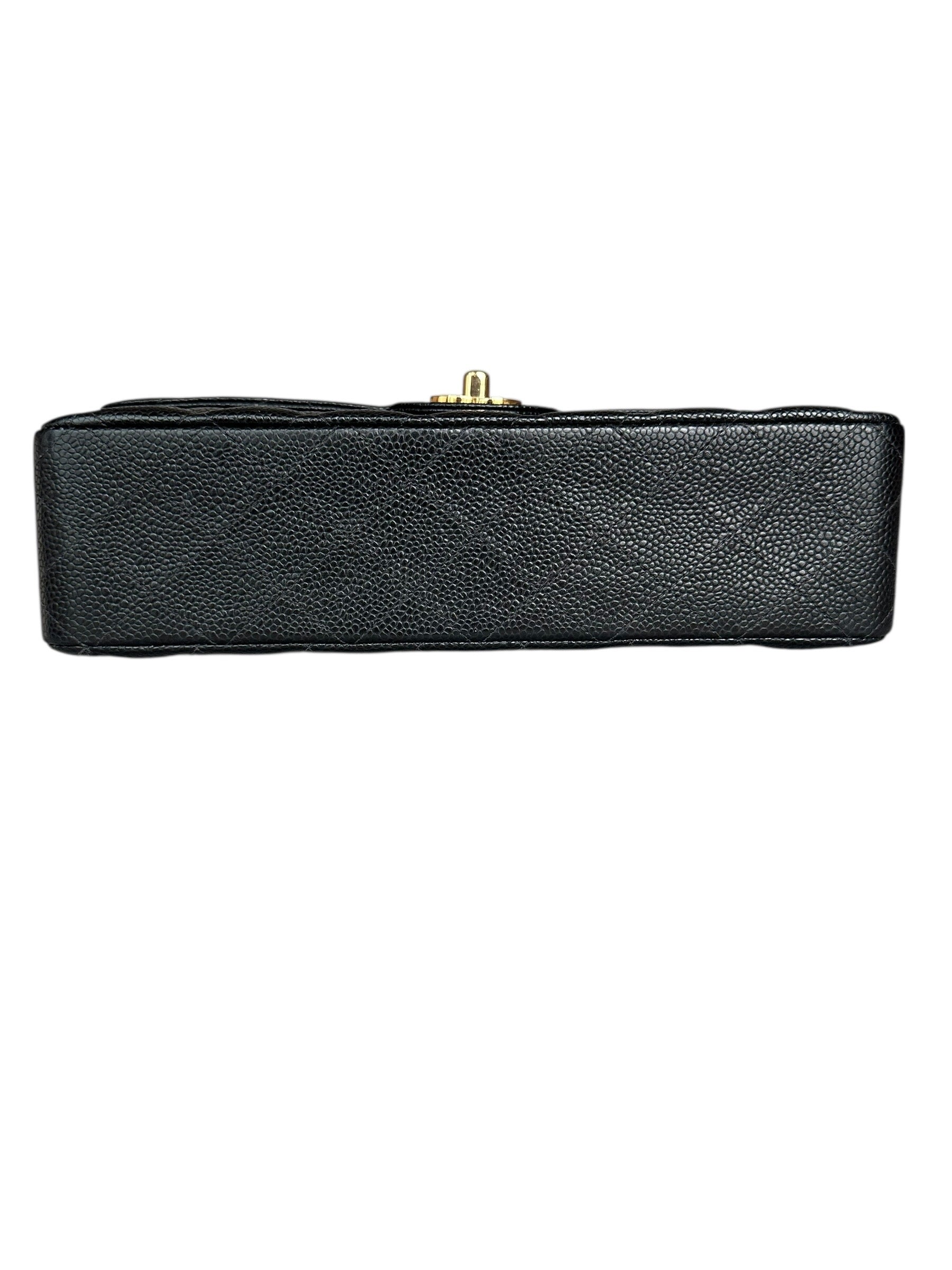 Chanel Vintage Caviar Leather Medium Double Flap with Black Interior - Black, GHW