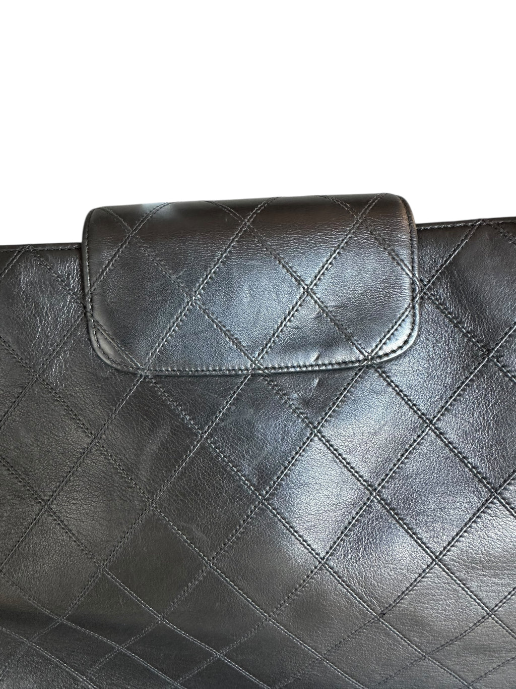 Chanel 1996-1997 Vintage Quilted Supermodel XL Tote - Black, GHW