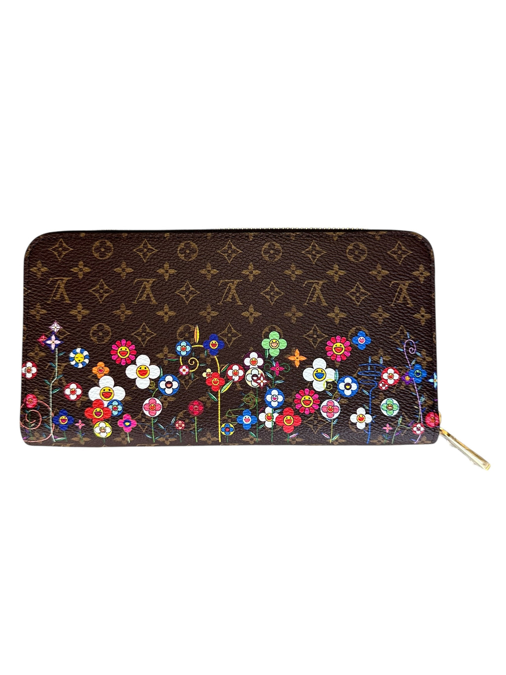 Louis Vuitton x Takashi Murakami Floral Zippy Wallet (Japan Only) - Brown