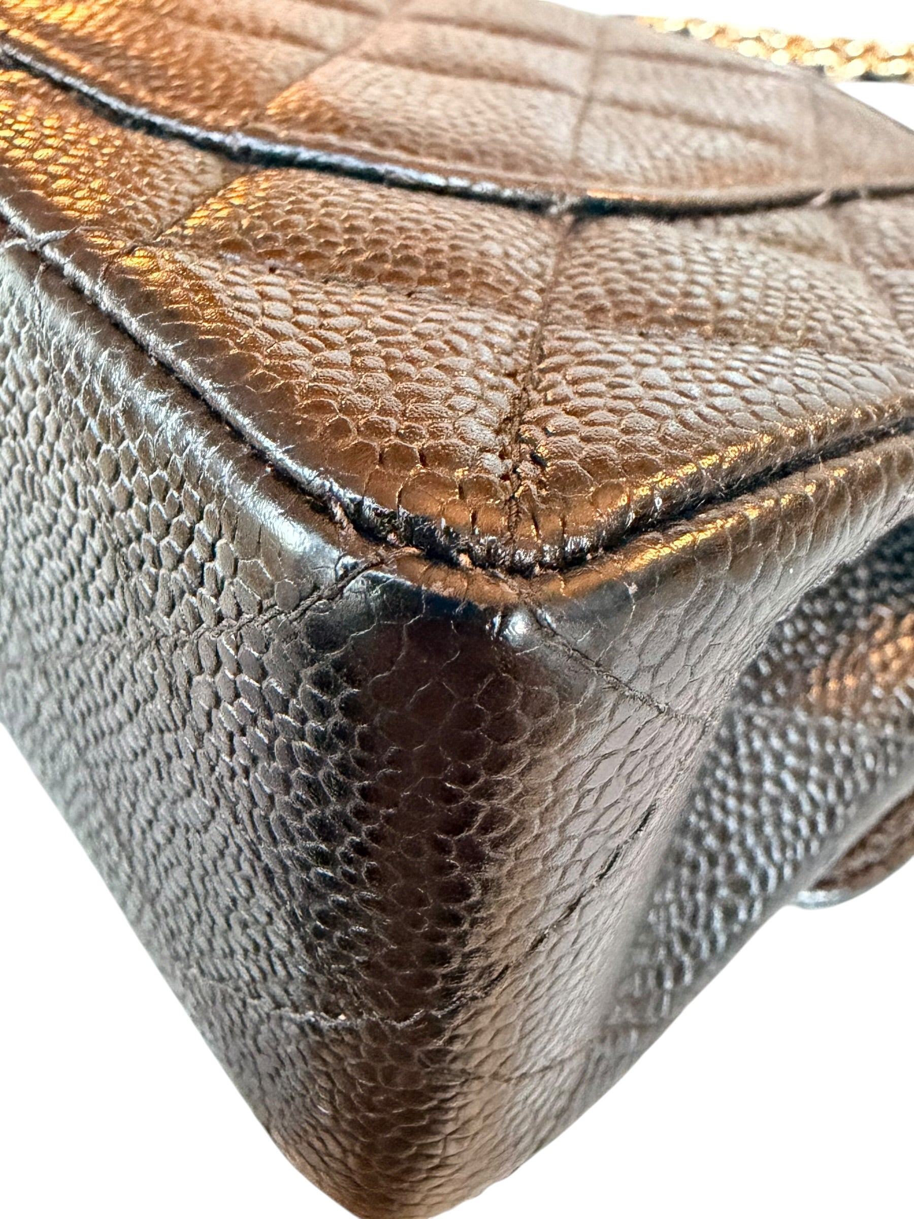 Chanel Small Double Flap in Black Caviar Leather GHW