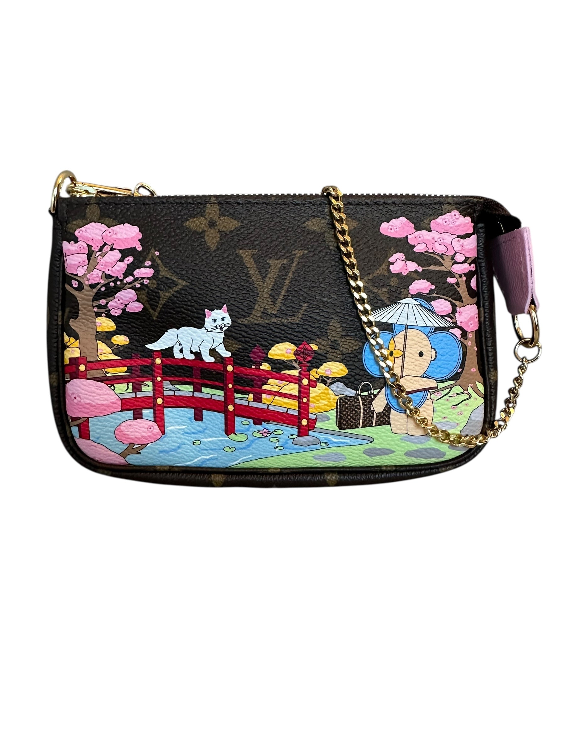 Louis Vuitton Limited Edition Christmas Animation Japanese Garden Mini Pochette - Brown