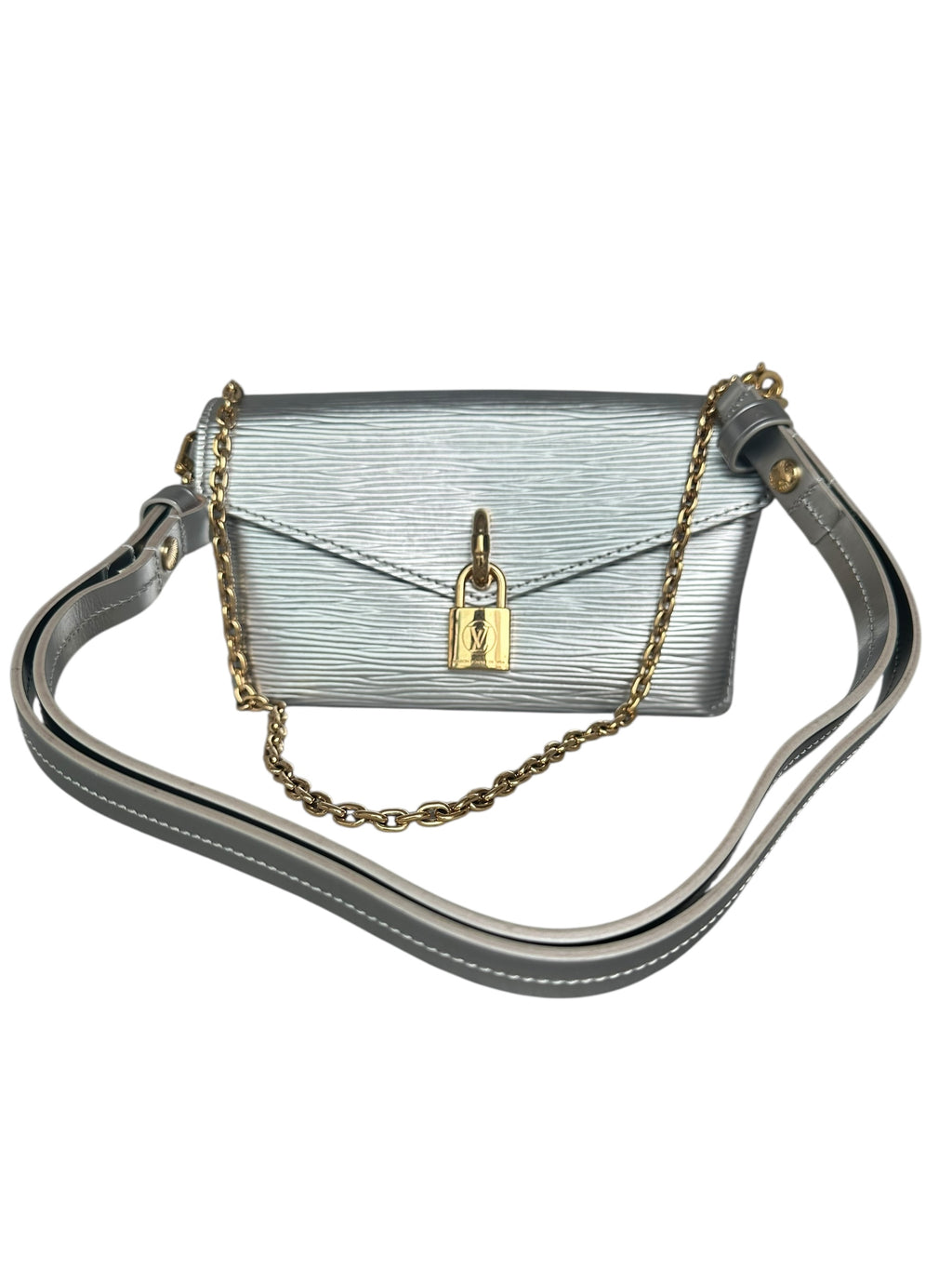Louis Vuitton Padlock on Strap Epi Leather Chain Shoulder Bag - Silver, GWH