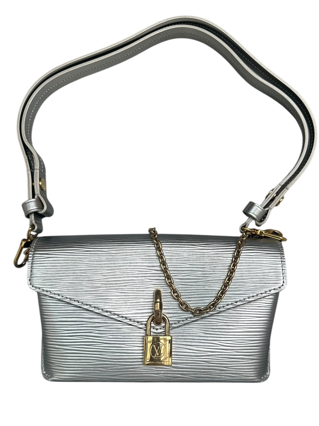 Louis Vuitton Padlock on Strap Epi Leather Chain Shoulder Bag - Silver, GWH