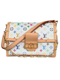 Louis Vuitton x Takashi Murakami Dauphine Soft GM in White Multicolor Monogram
