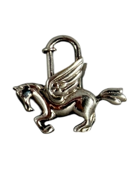 Hermés Pegasus Cadena Lock Charm in Palladium