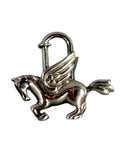 Hermés Pegasus Cadena Lock Charm in Palladium