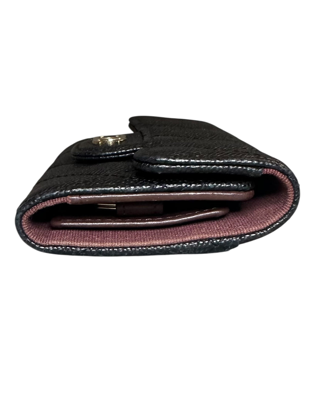 Chanel Caviar Leather 4 Ring Key Holder - Black, GHW