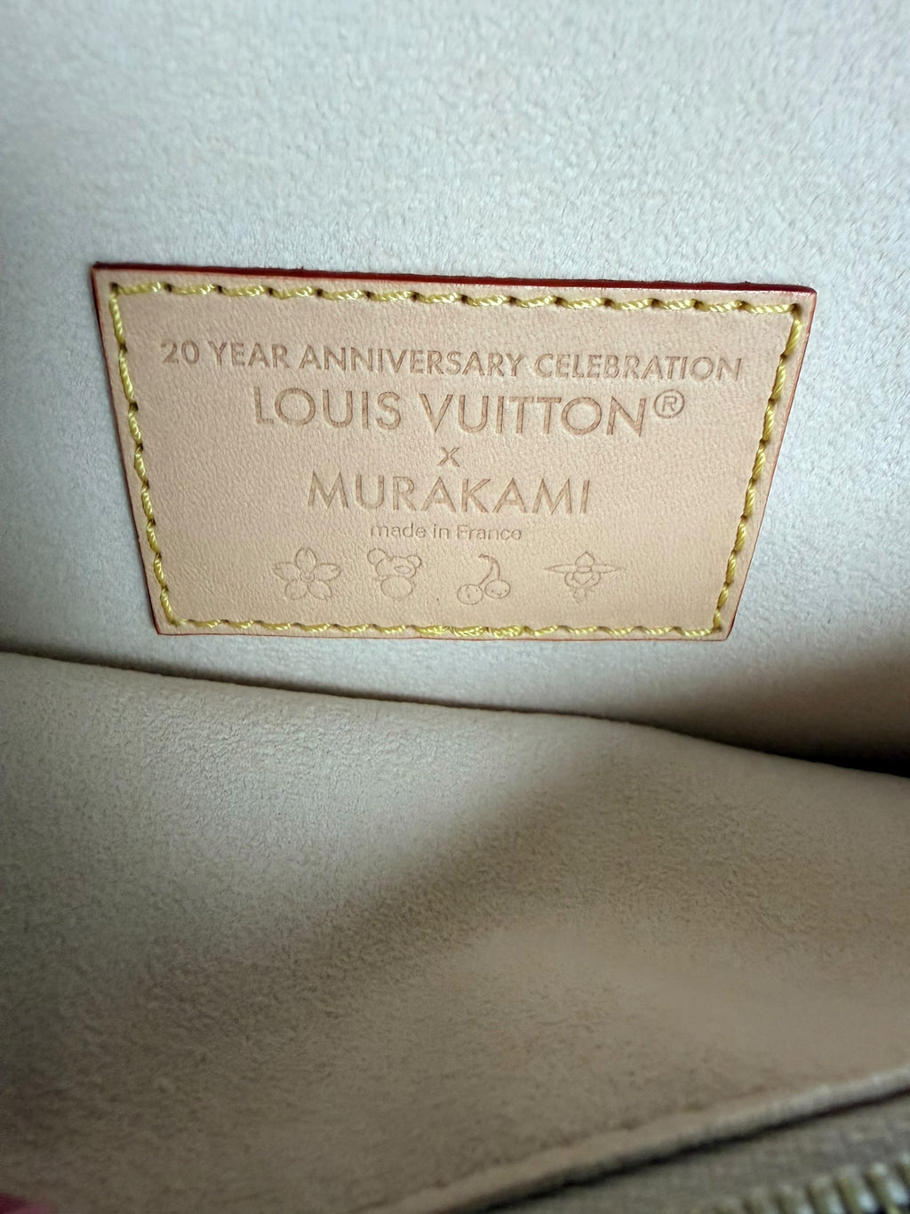 Louis Vuitton x Takashi Murakami Dauphine Soft GM in White Multicolor Monogram