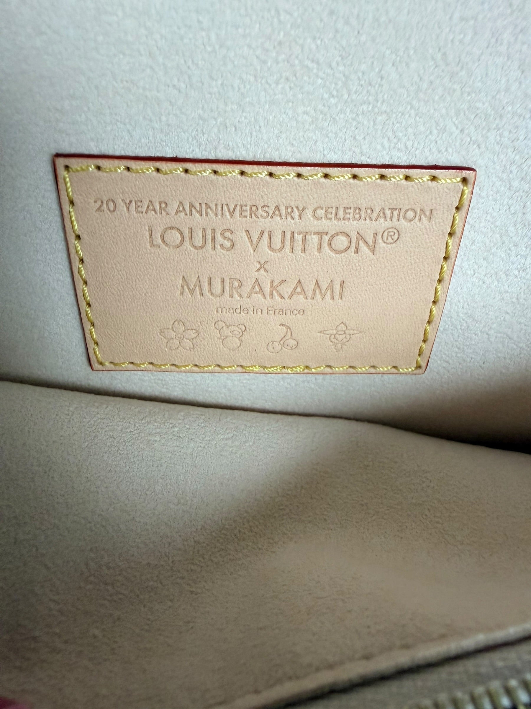 Louis Vuitton x Takashi Murakami Dauphine Soft GM in White Multicolor Monogram