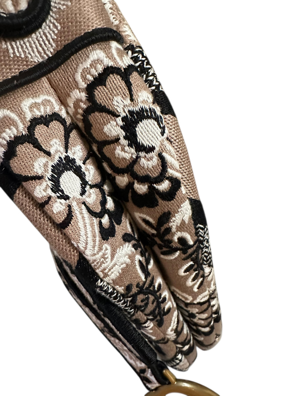Dior Jardin Magique Saddle Bag in Embroidered Canvas - Beige, GHW