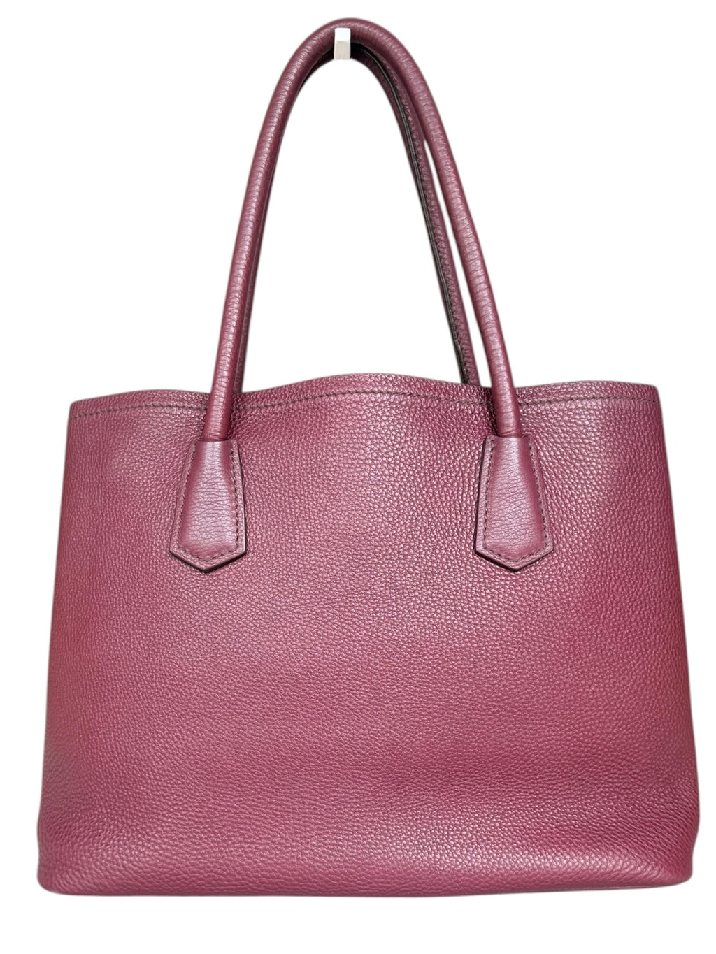Prada Cuir Double Tote Bag Vitella Daino Leather - Bordeaux