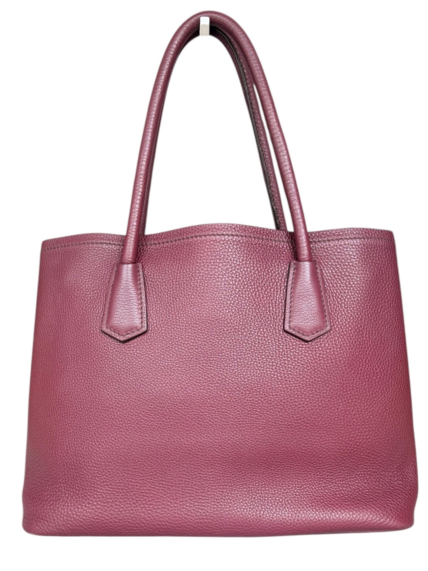Prada Cuir Double Tote Bag Vitella Daino Leather - Bordeaux