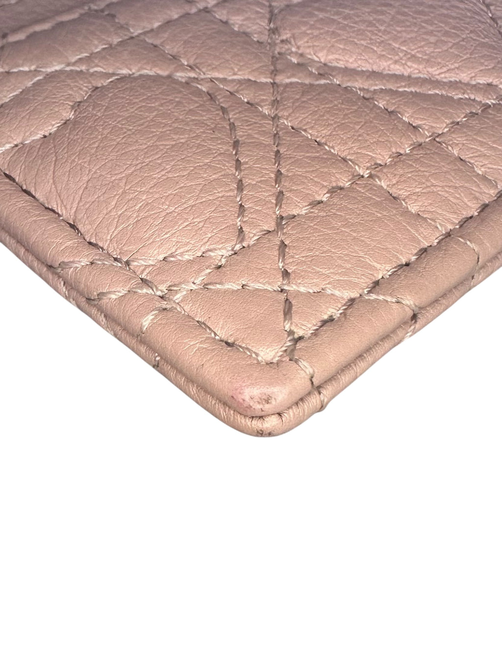 Dior Caro Freesia Card Holder Heart Motif - Pink