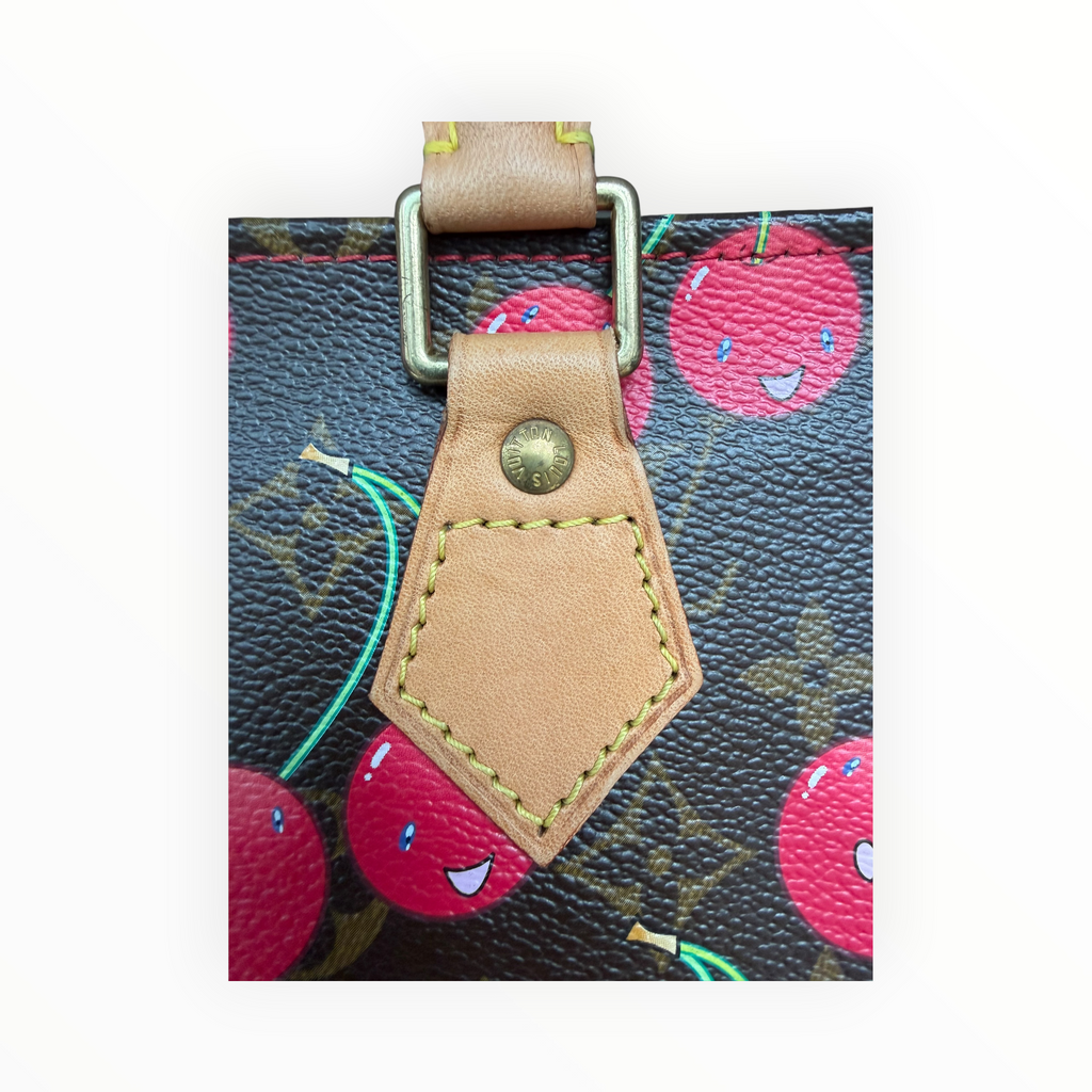 Louis Vuitton Vintage Murakami Sac Plat Tote Bag in Monogram & Cherry