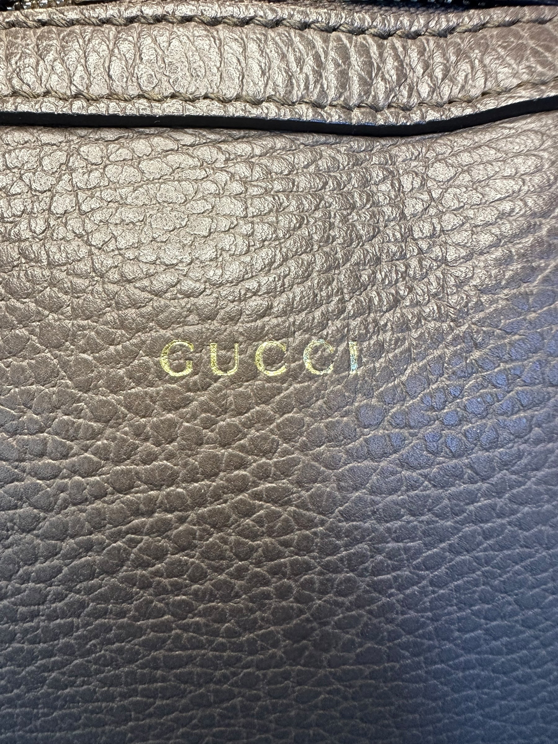 Gucci Lady Dollar Tote - Gray Brown
