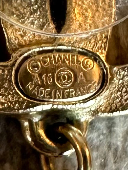 Chanel Crystal Pearl Drop CC Earrings - Gold