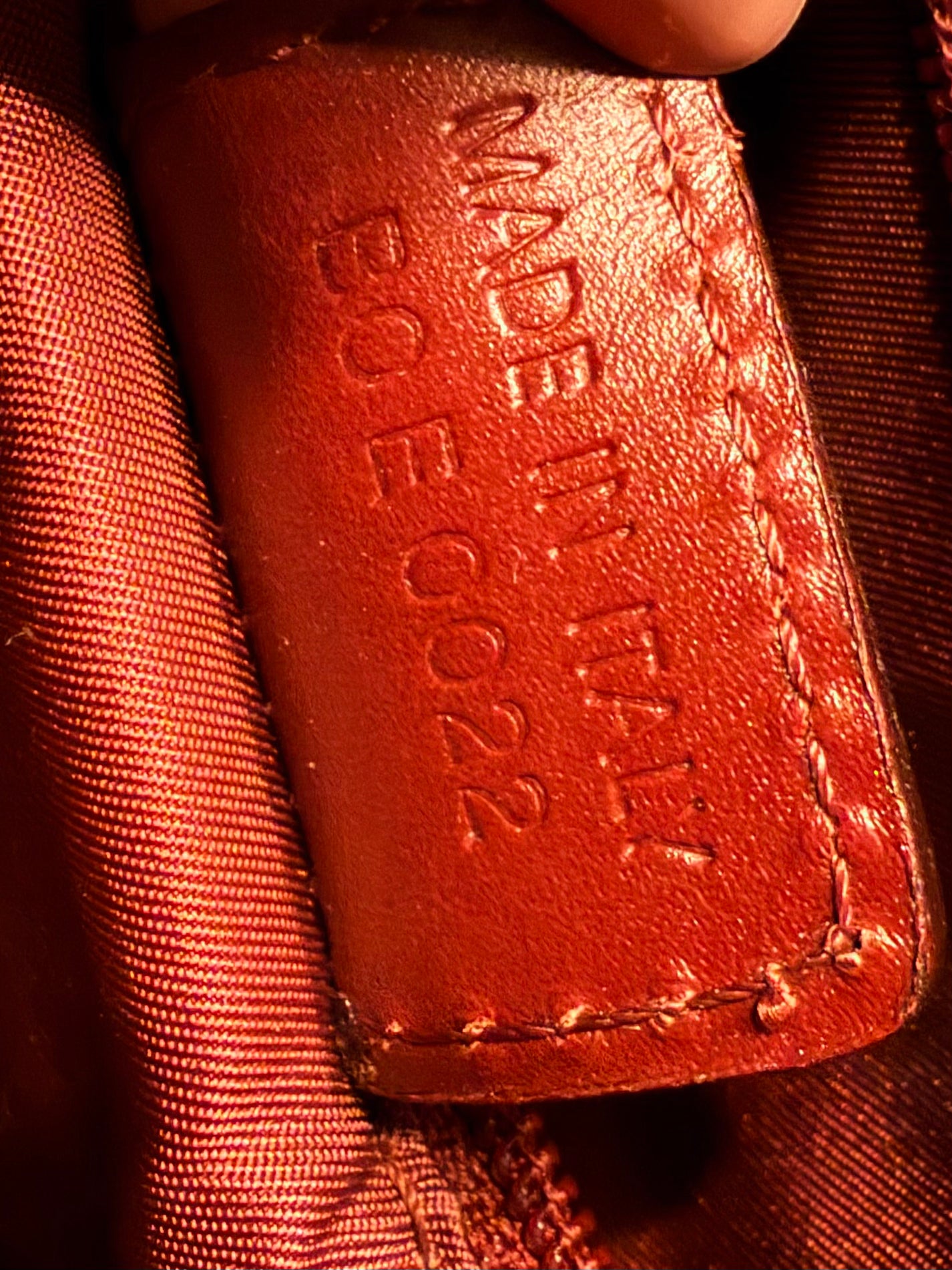Christian Dior 2002 Trotter Canvas and Leather Pocket Tote in Burgundy