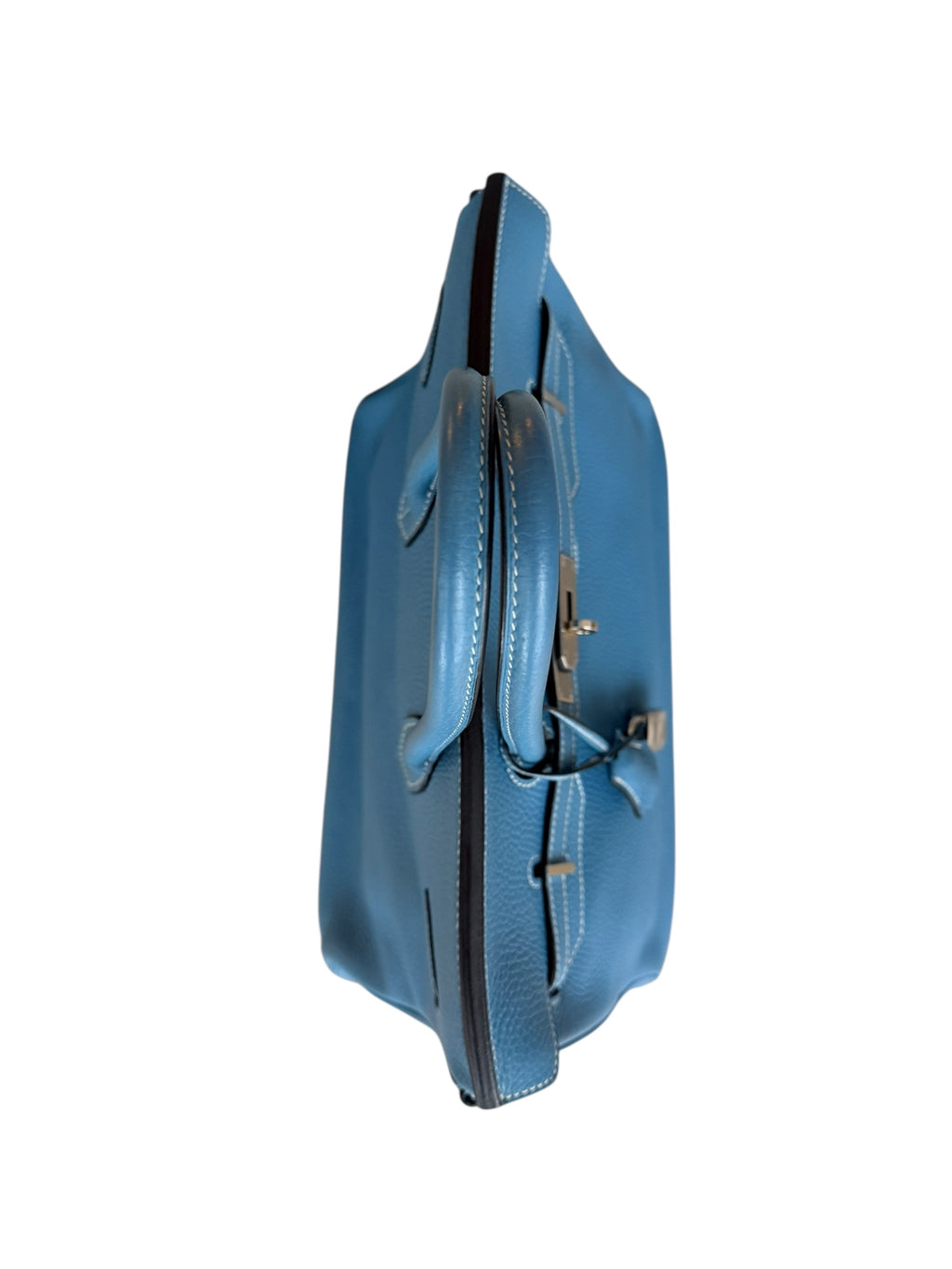 Hermes Birkin 35 Taurillon Clemence Leather - Blue Jean, PHW
