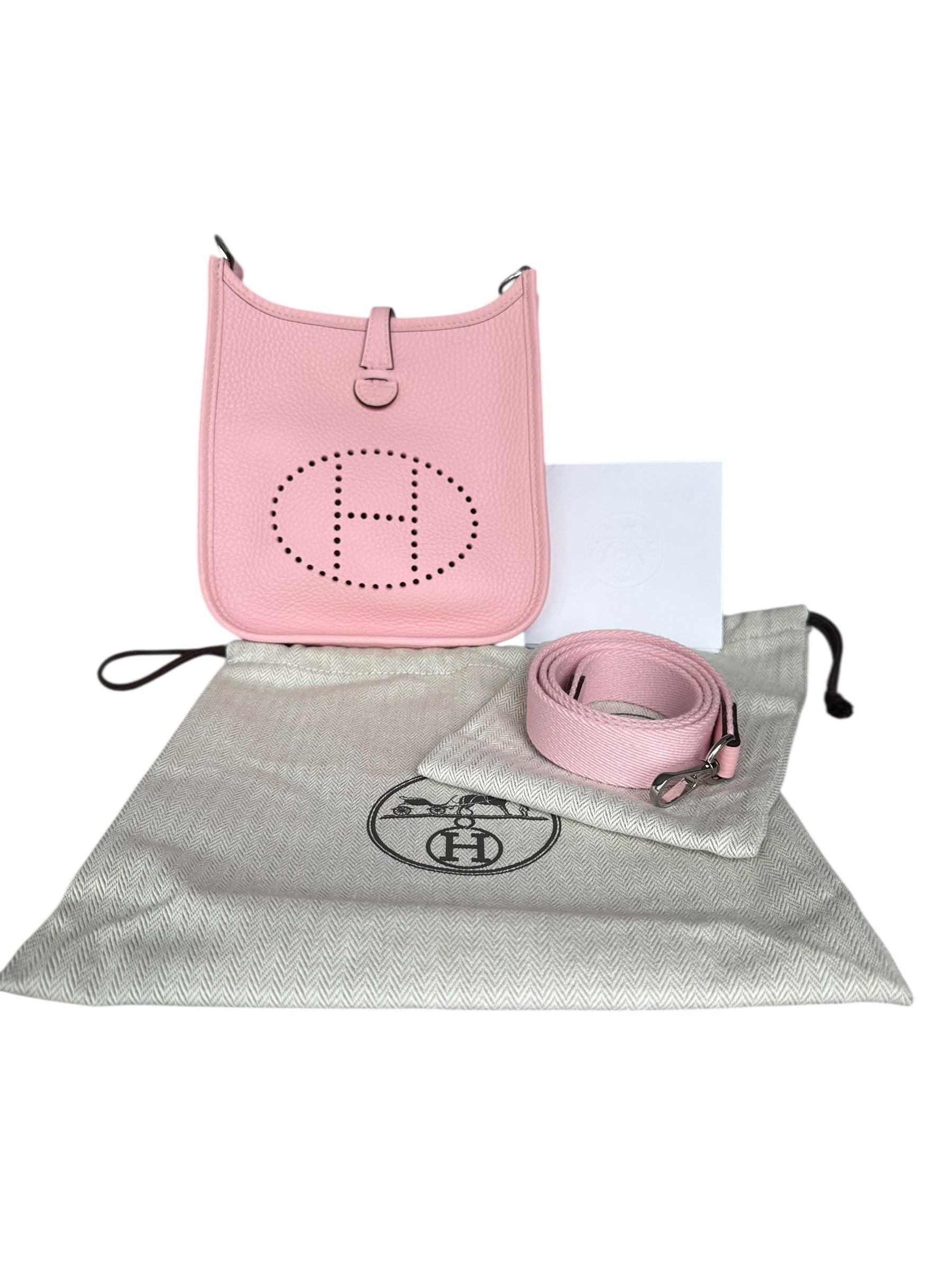 Hermes 2025 Mini Evelyn - Sakura Pink