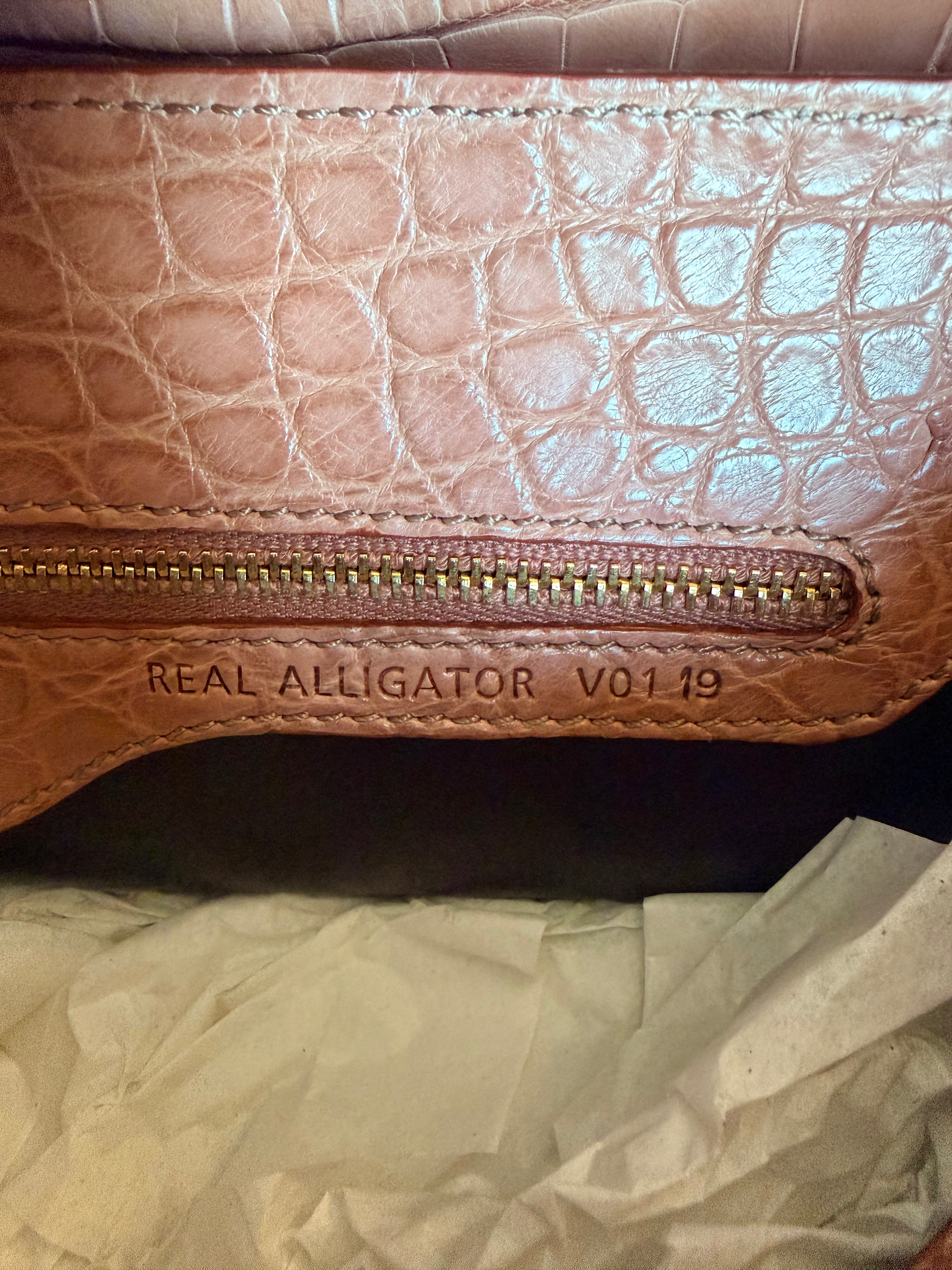Gwyneth Paltrow’s Tod’s Dokt Bag in Blush Pink Alligator Leather GHW