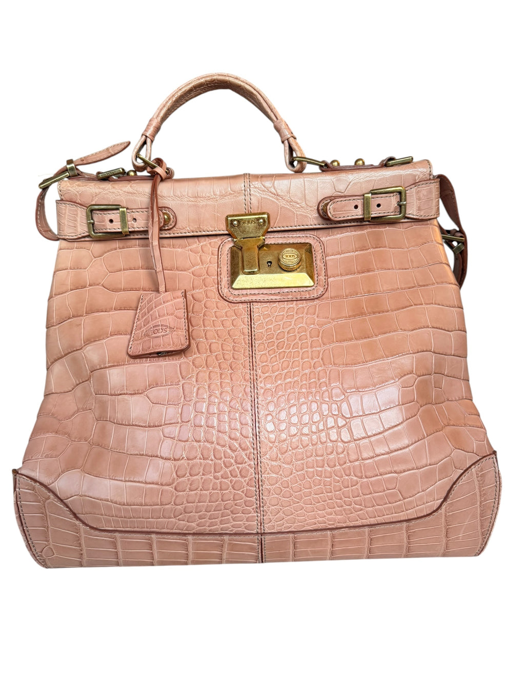 Gwyneth Paltrow’s Tod’s Dokt Bag in Blush Pink Alligator Leather GHW
