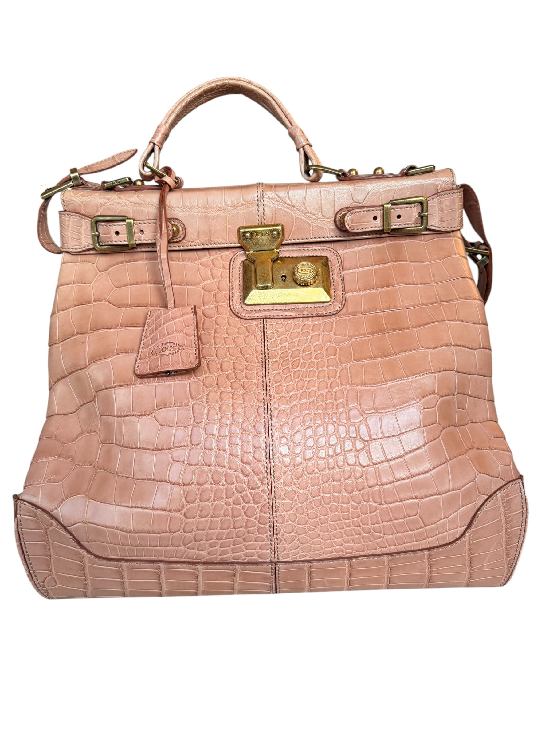 Gwyneth Paltrow’s Tod’s Dokt Bag in Blush Pink Alligator Leather GHW