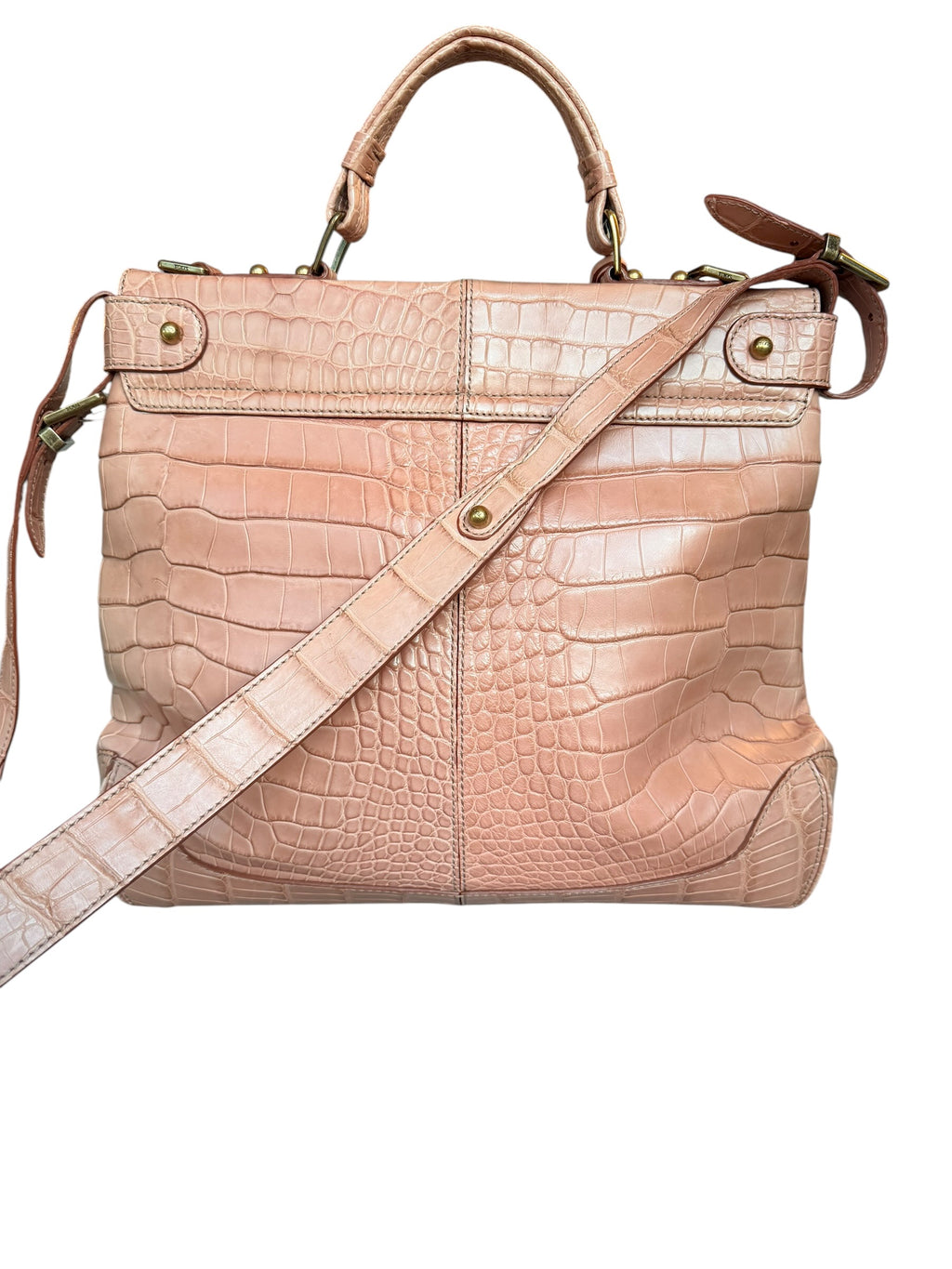 Gwyneth Paltrow’s Tod’s Dokt Bag in Blush Pink Alligator Leather GHW