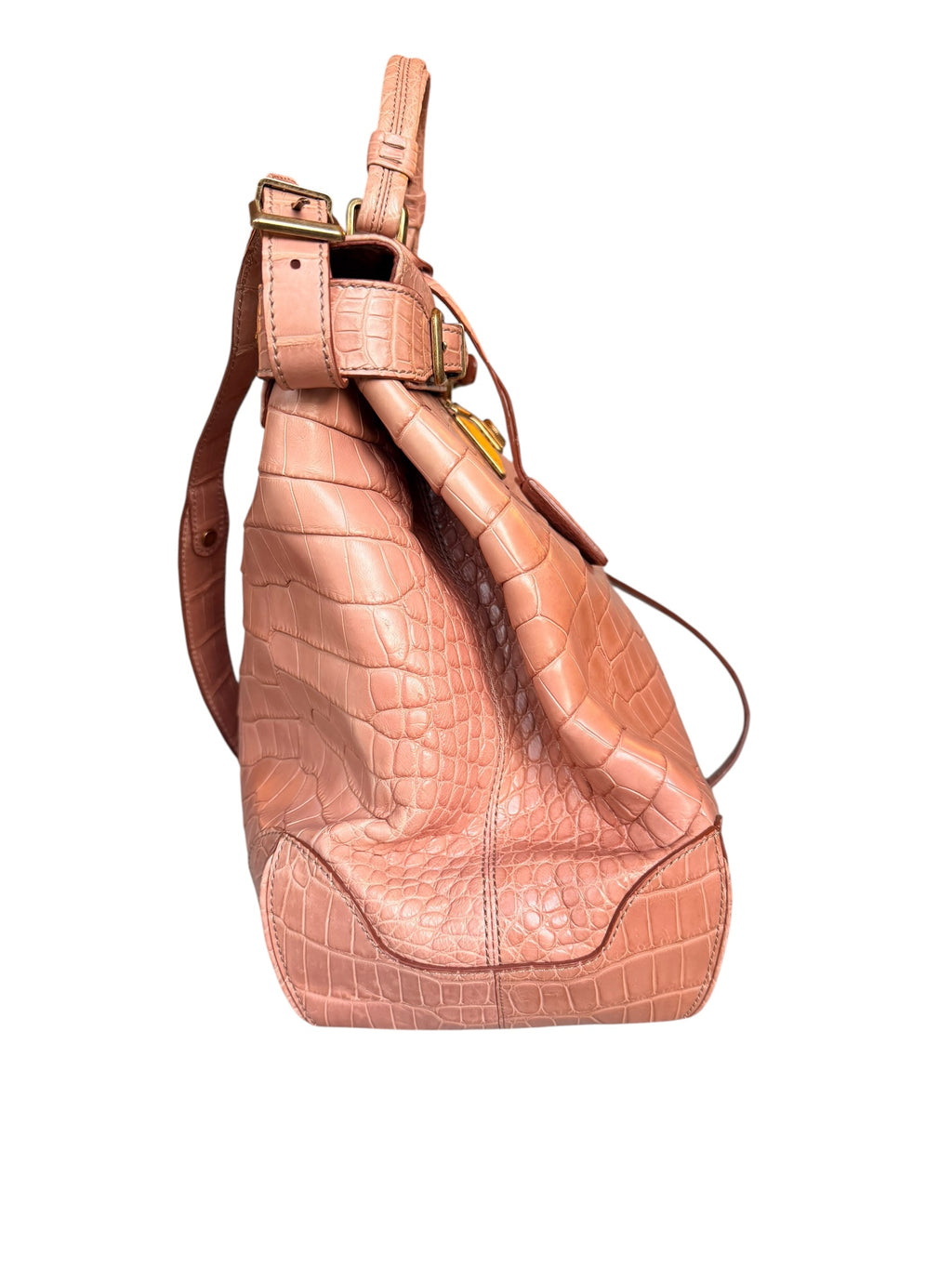 Gwyneth Paltrow’s Tod’s Dokt Bag in Blush Pink Alligator Leather GHW