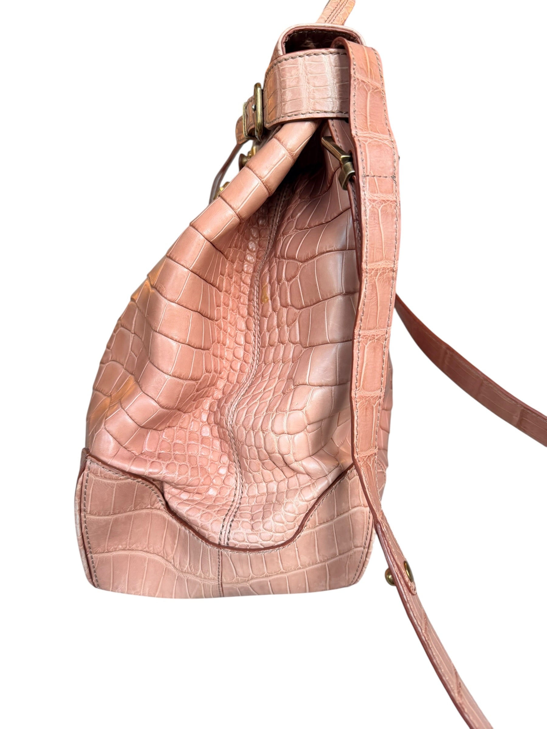 Gwyneth Paltrow’s Tod’s Dokt Bag in Blush Pink Alligator Leather GHW