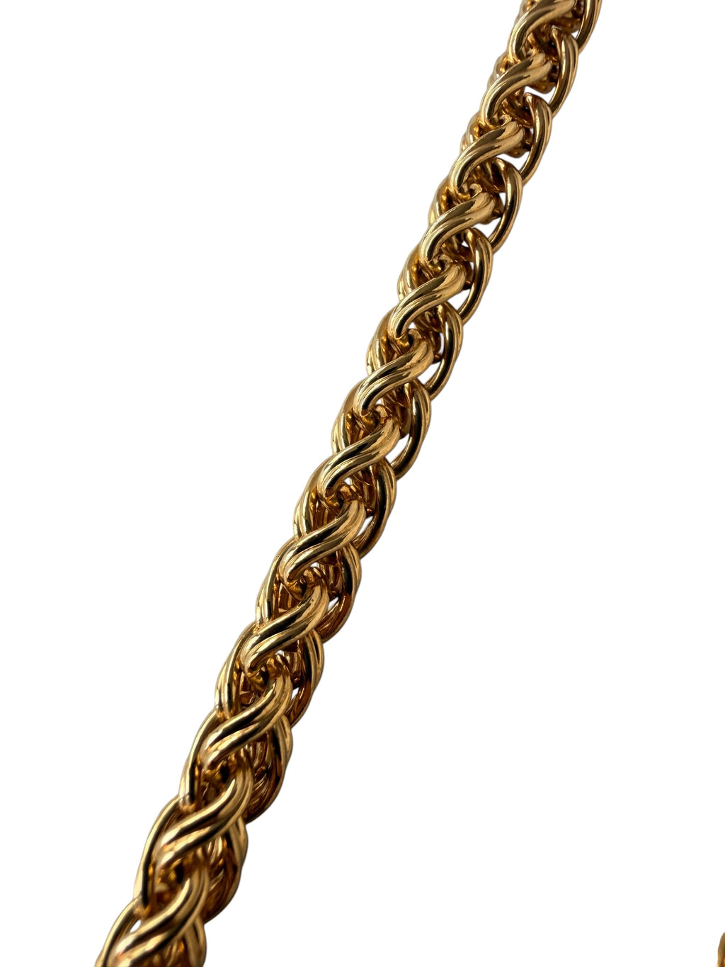 Chanel Vintage 90s Red Gripoix Teardrop Necklace in 24k Gold Metal