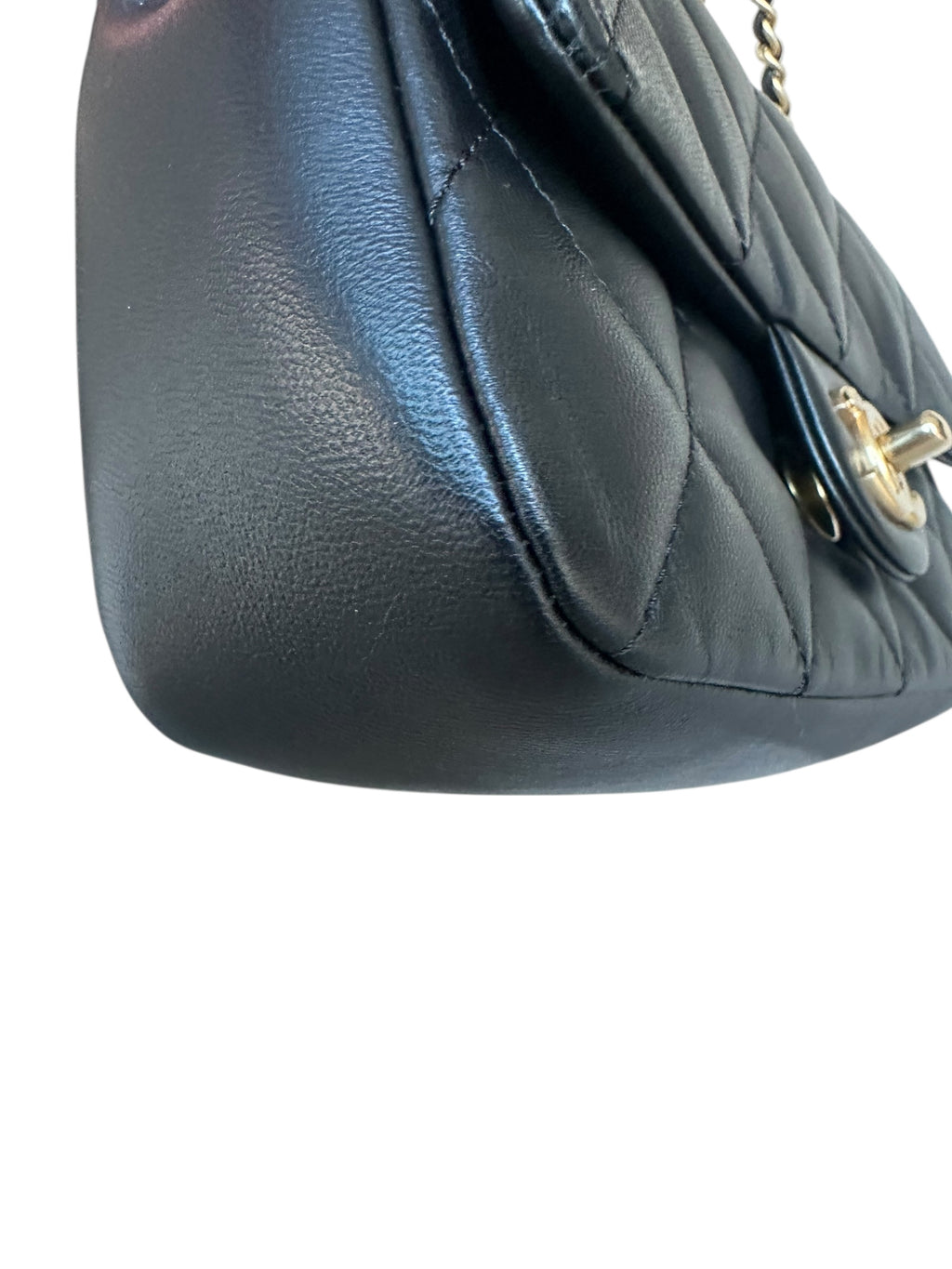 Chanel Heart Charms Matelasse Lambskin Mini Flap Bag - Black, GHW