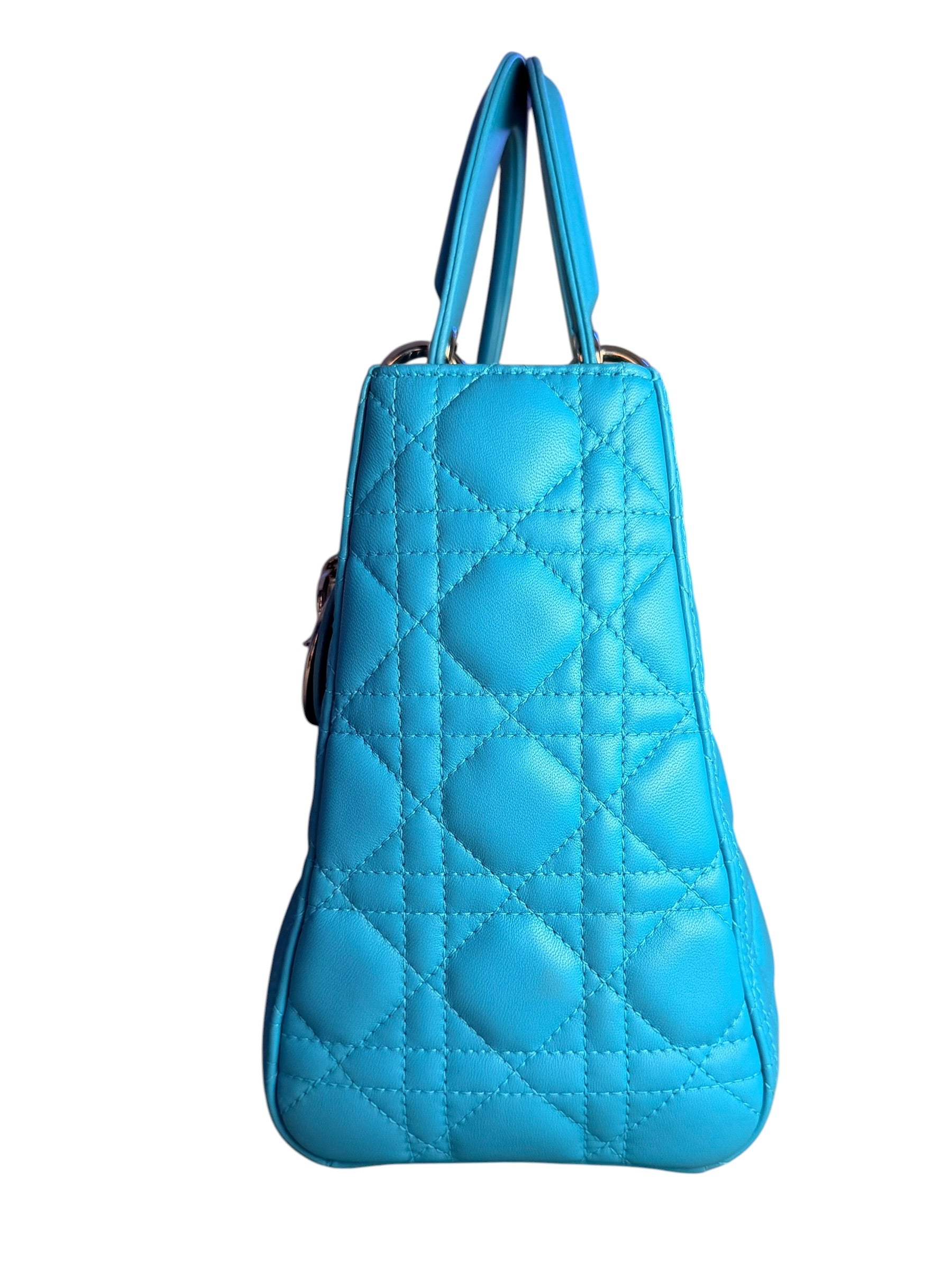 Dior Medium Lady Dior in Tiffany Blue