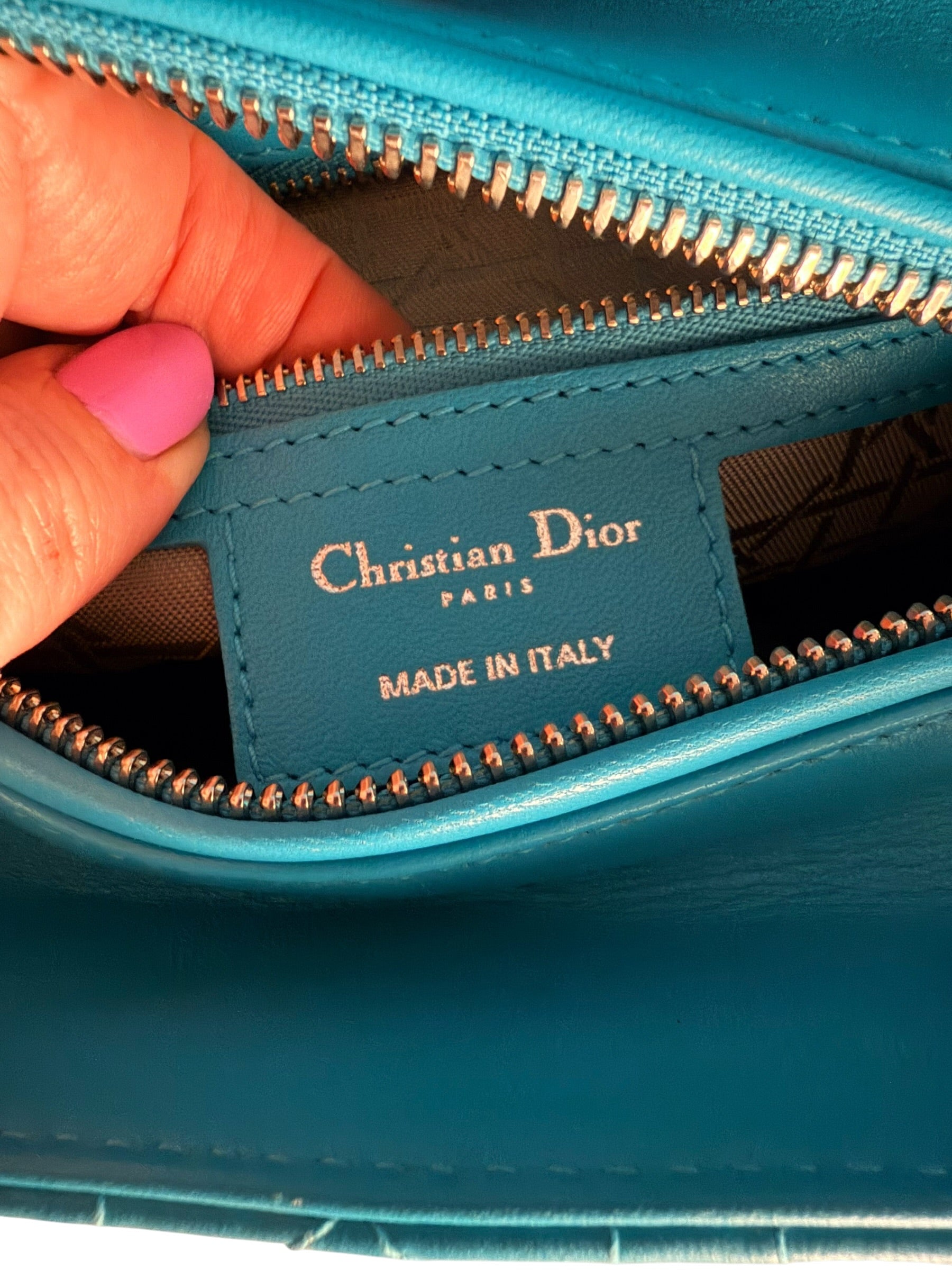 Dior Medium Lady Dior in Tiffany Blue