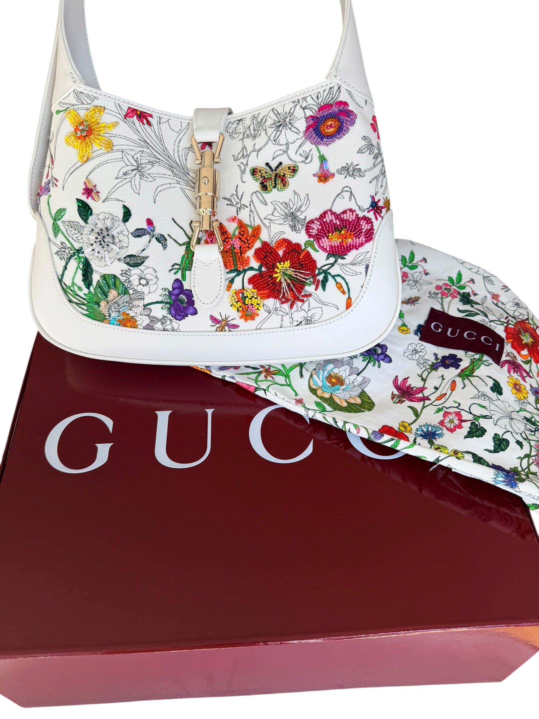 Gucci Limited Edition Embroidered and Beaded Convertible Shoulder Bag - Micro Run, Asia Only
