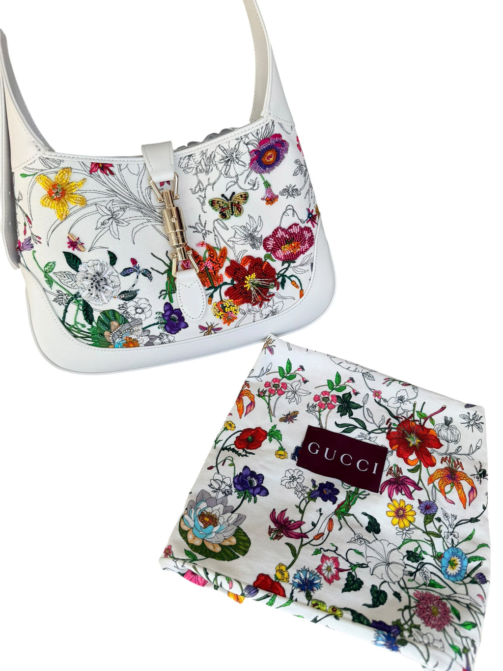 Gucci Limited Edition Embroidered and Beaded Convertible Shoulder Bag - Micro Run, Asia Only