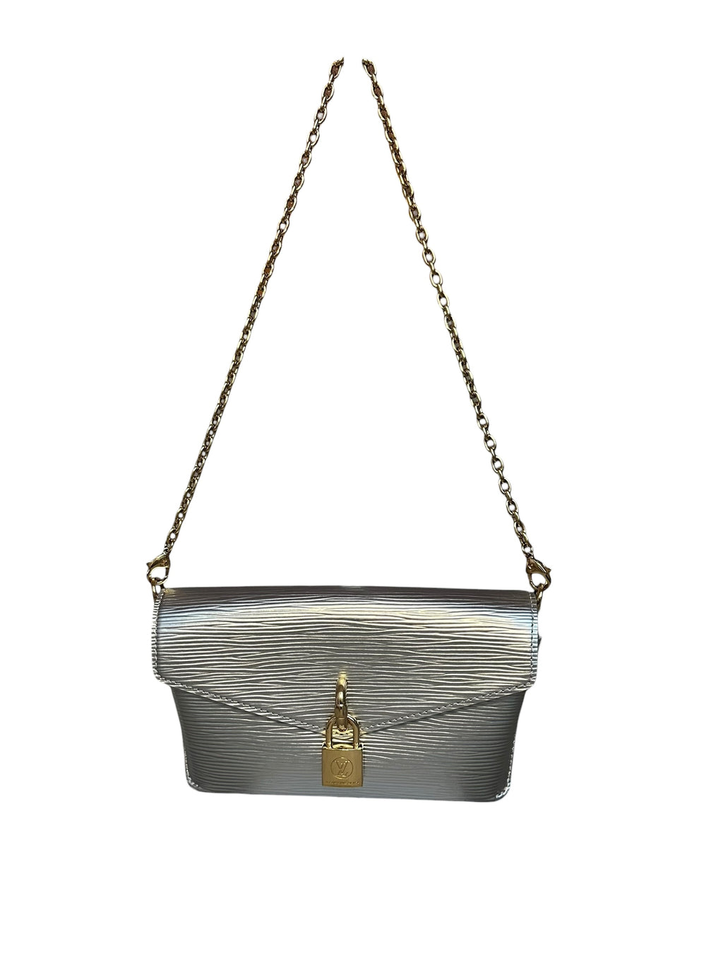 Louis Vuitton Padlock on Strap Epi Leather Chain Shoulder Bag - Silver, GWH