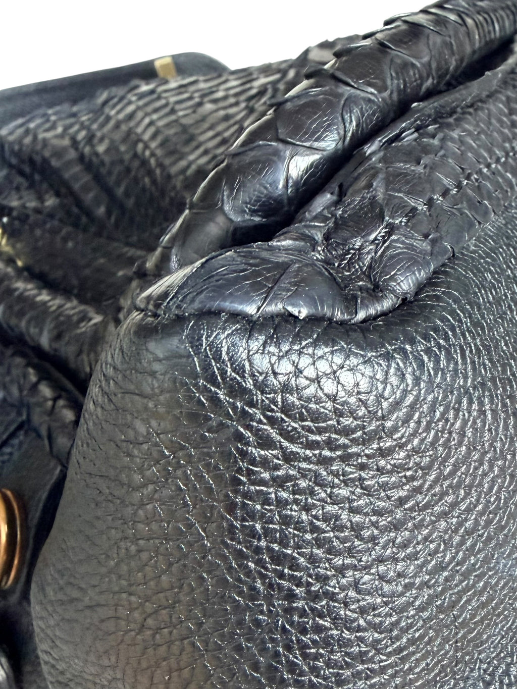 Chloé Black Python Paraty Bag