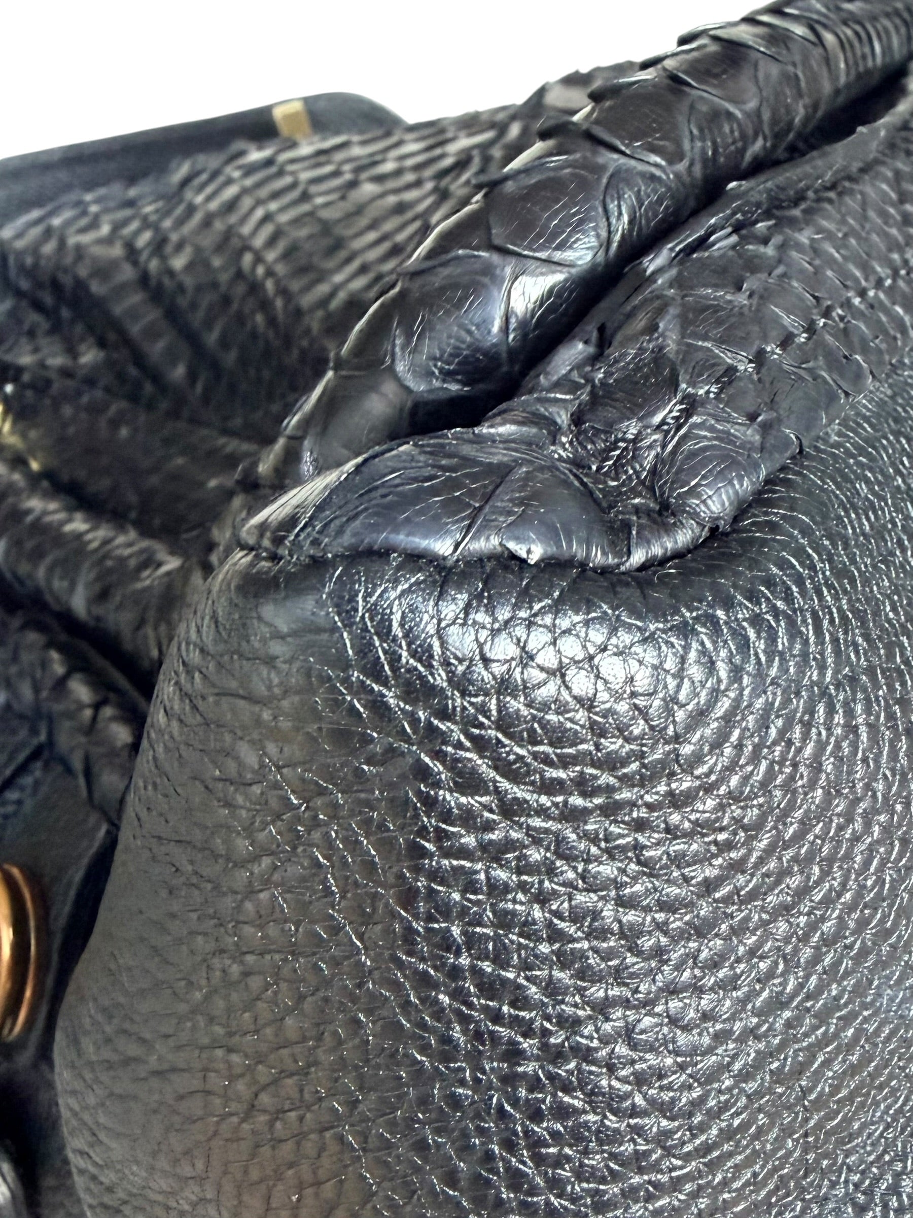 Chloé Black Python Paraty Bag