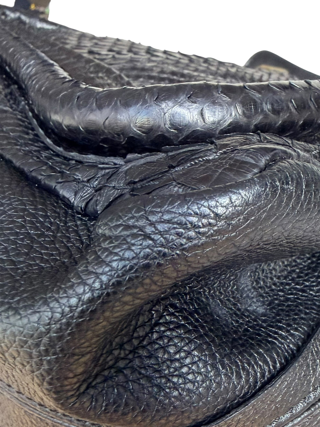 Chloé Black Python Paraty Bag