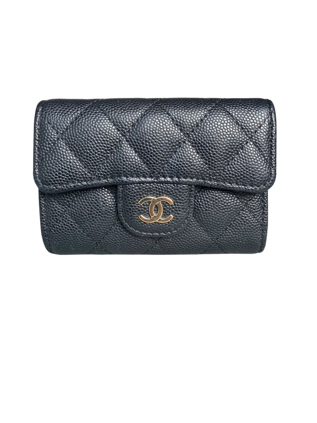 Chanel Caviar Leather 4 Ring Key Holder - Black, GHW