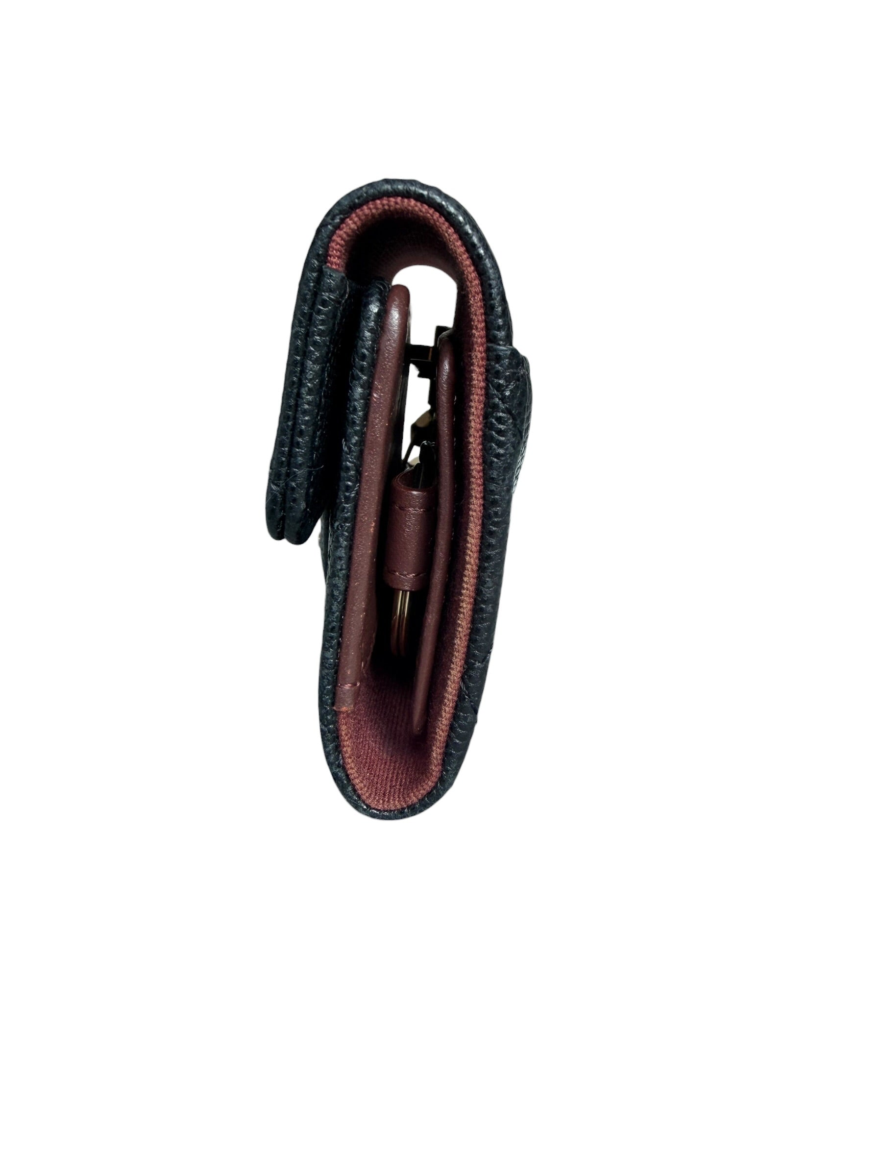 Chanel Caviar Leather 4 Ring Key Holder - Black, GHW