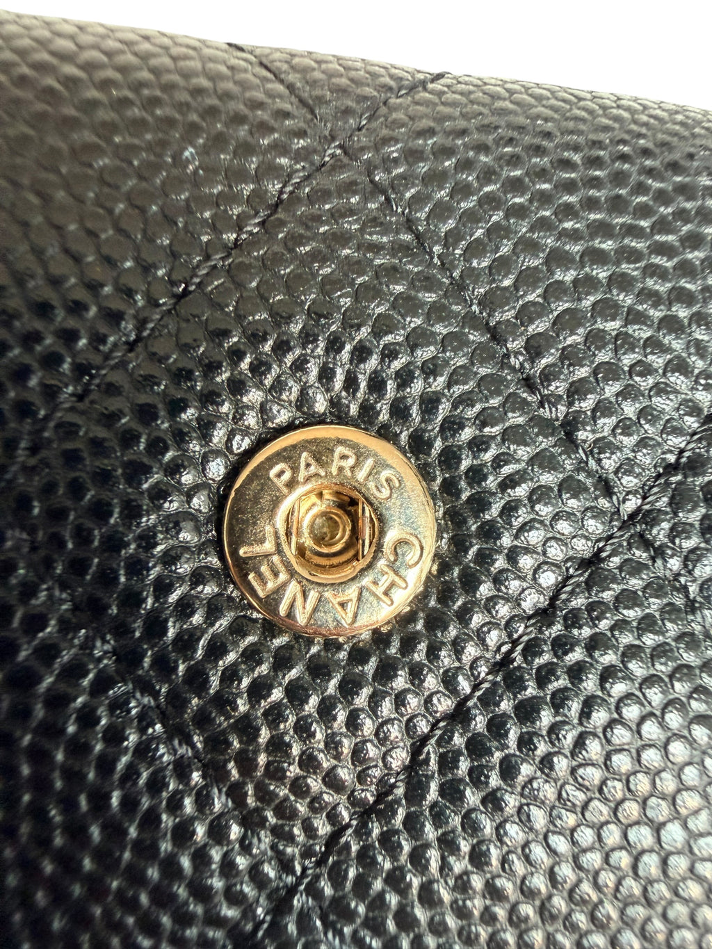 Chanel Caviar Leather 4 Ring Key Holder - Black, GHW