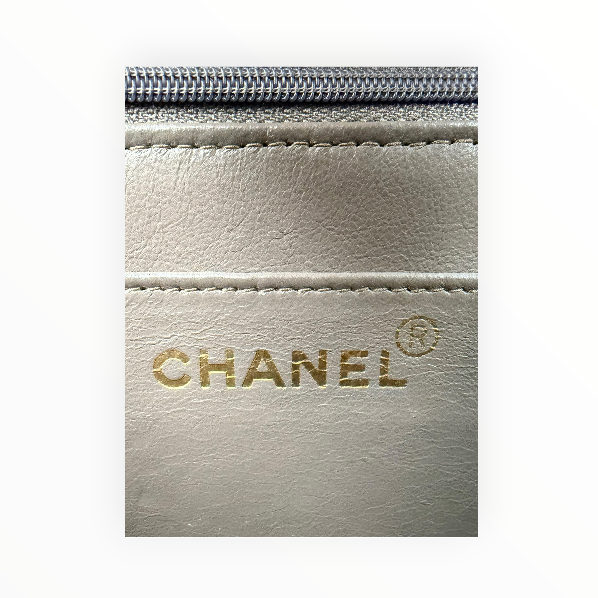 Chanel Vintage Half Moon Pleated Matelasse Bag in Gray Velour with Bijoux Chain