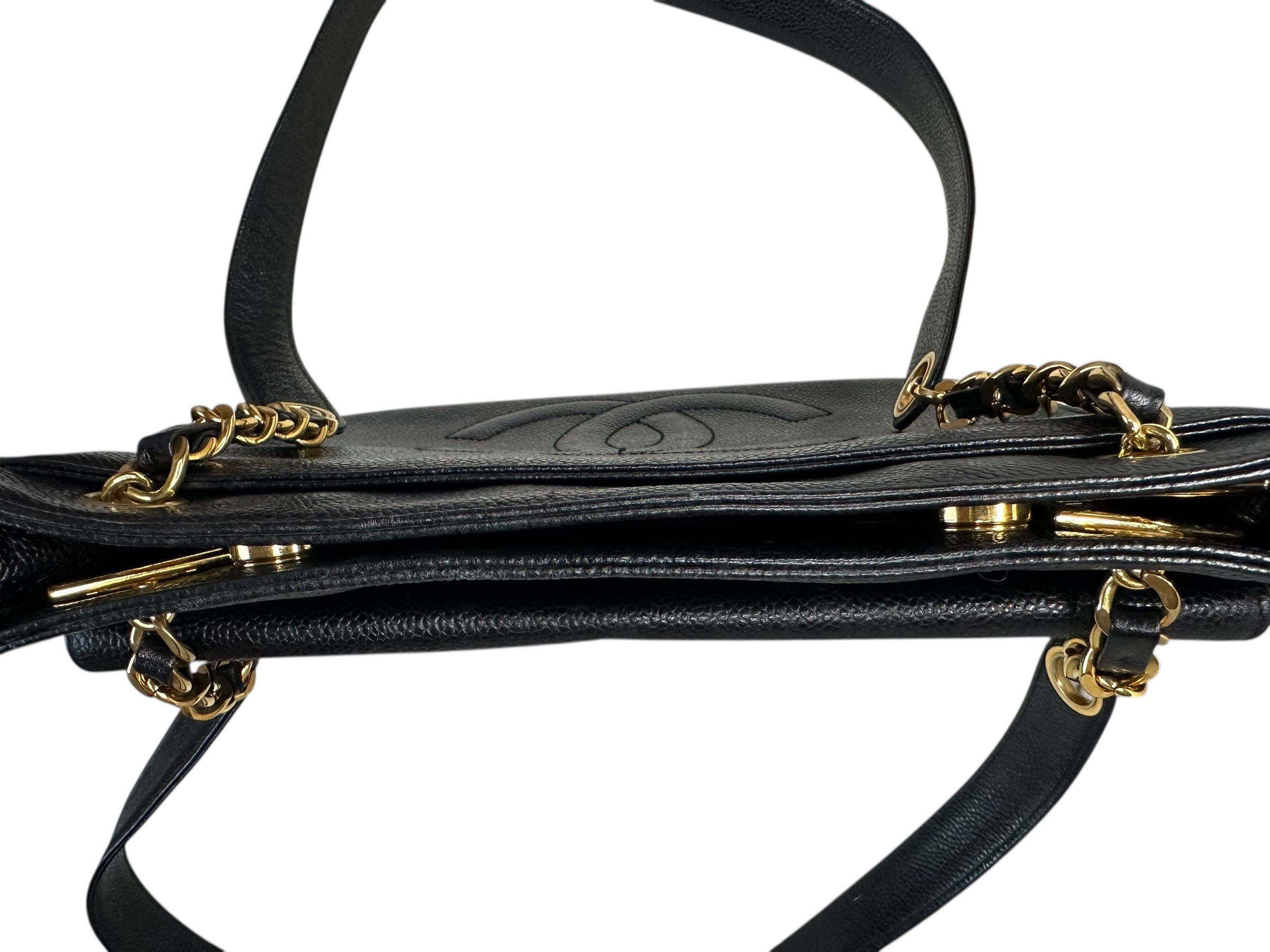 Chanel 1993 Double-Sided Turnlock Shoulder Bag - Black Caviar Leather