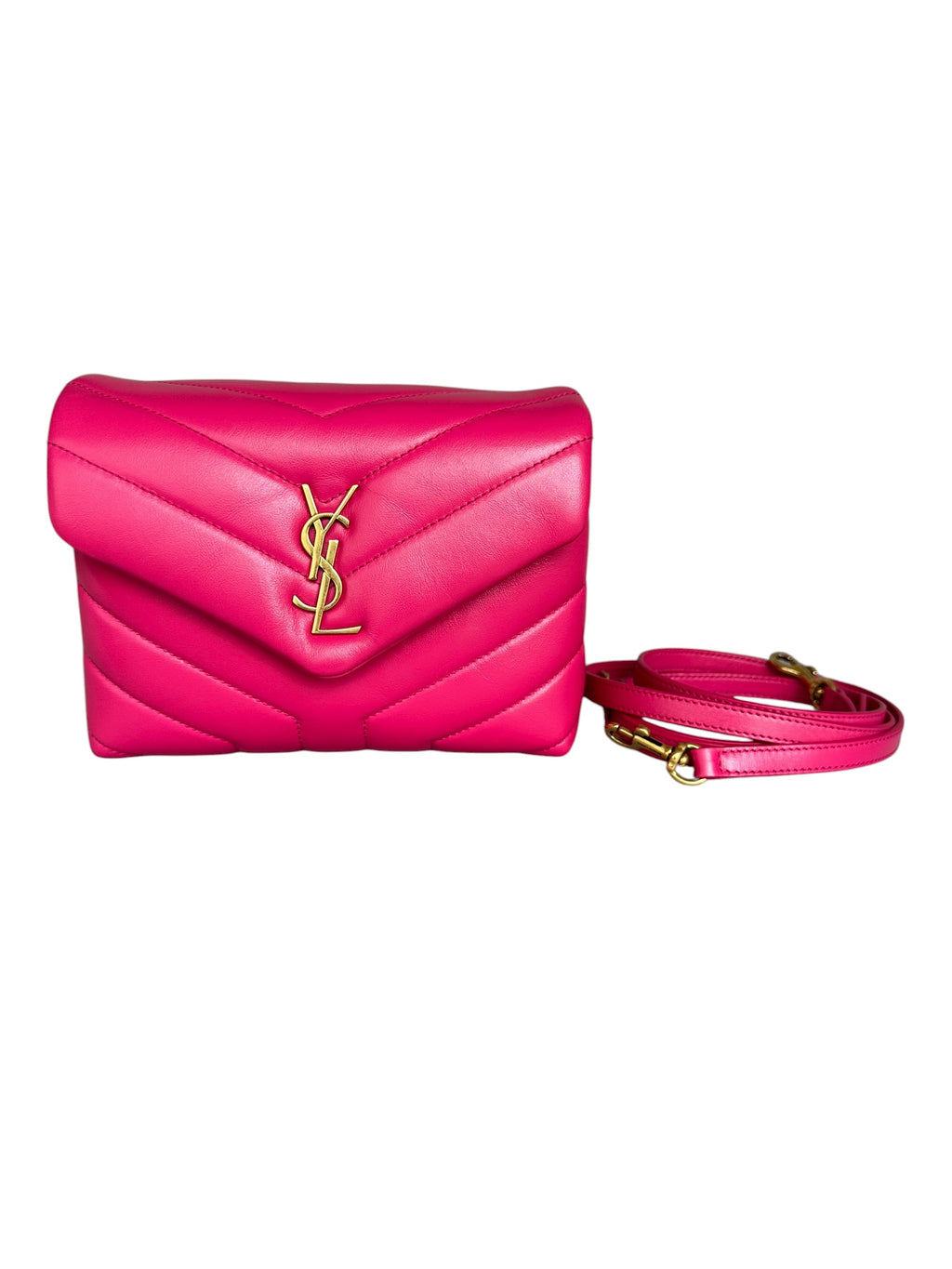 Saint Laurent Loulou Toy Crossbody Bag - Fuchsia