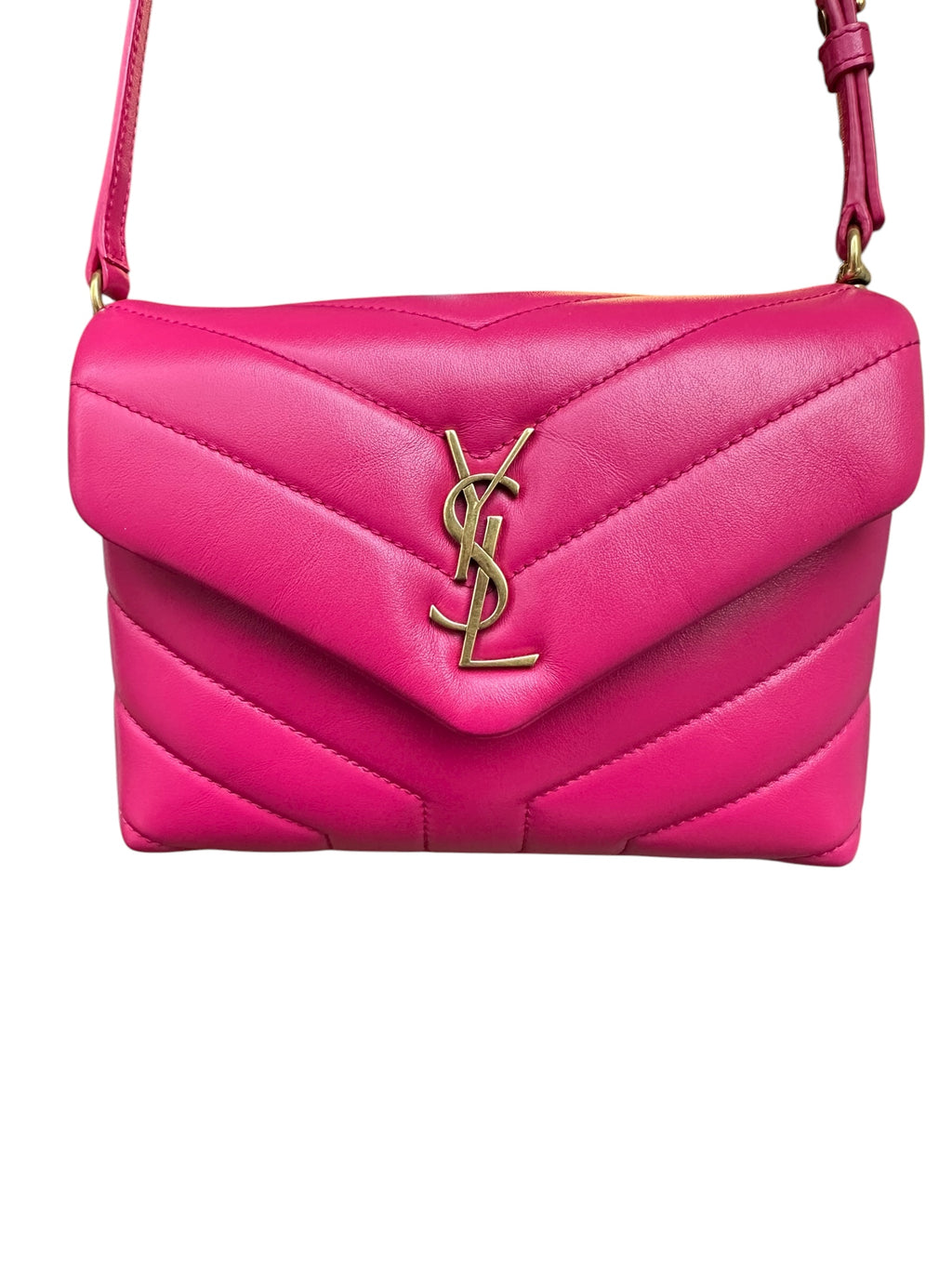 Saint Laurent Loulou Toy Crossbody Bag - Fuchsia