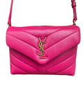 Saint Laurent Loulou Toy Crossbody Bag - Fuchsia Pink, GHW