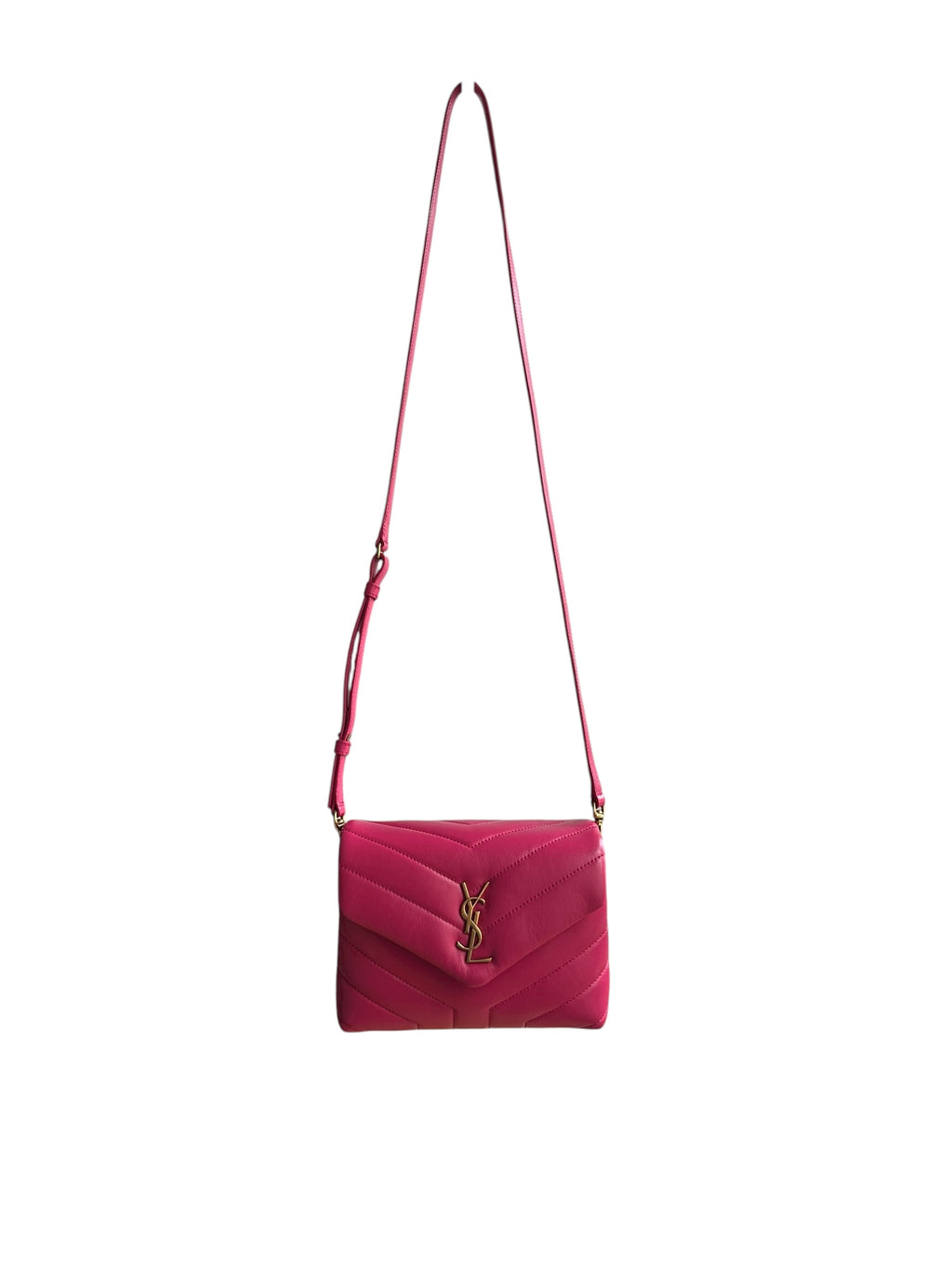 Saint Laurent Loulou Toy Crossbody Bag - Fuchsia