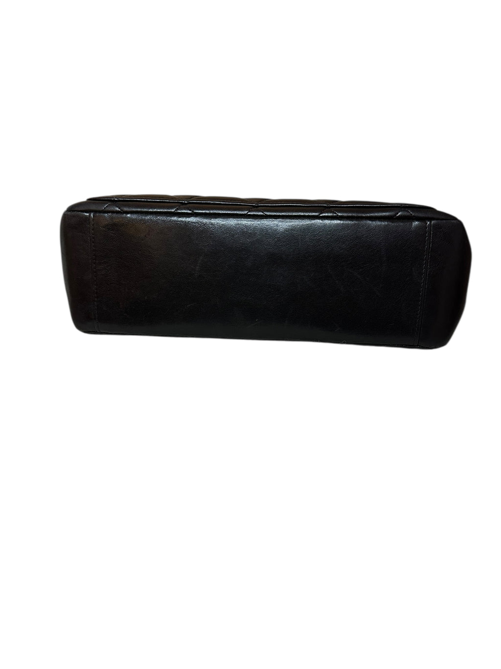 Chanel 1996-1997 Double Turnlock Shoulder Bag - Black Lambskin Leather, 24k Gold Plated Hardware